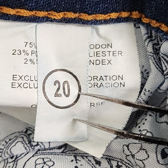 Enjoy Denim Jeans Womens 20 Blue High Rise Crop Capri Skinny Leg Stretch Denim - Picture 8 of 16